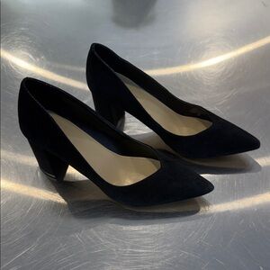 Marc Fisher Black Suede Block Heels